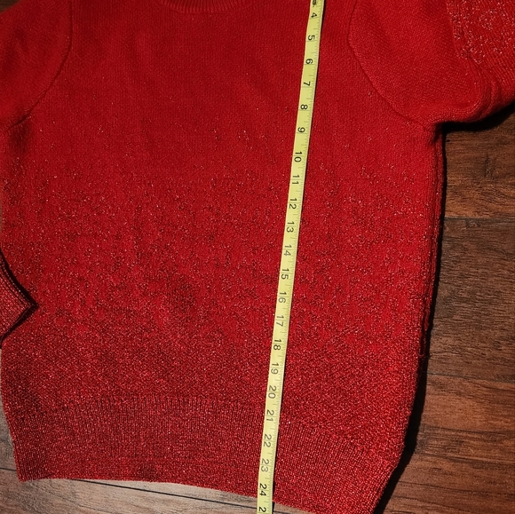 H&M RED CREW SWEATER ♥️🍁 - Picture 9 of 11
